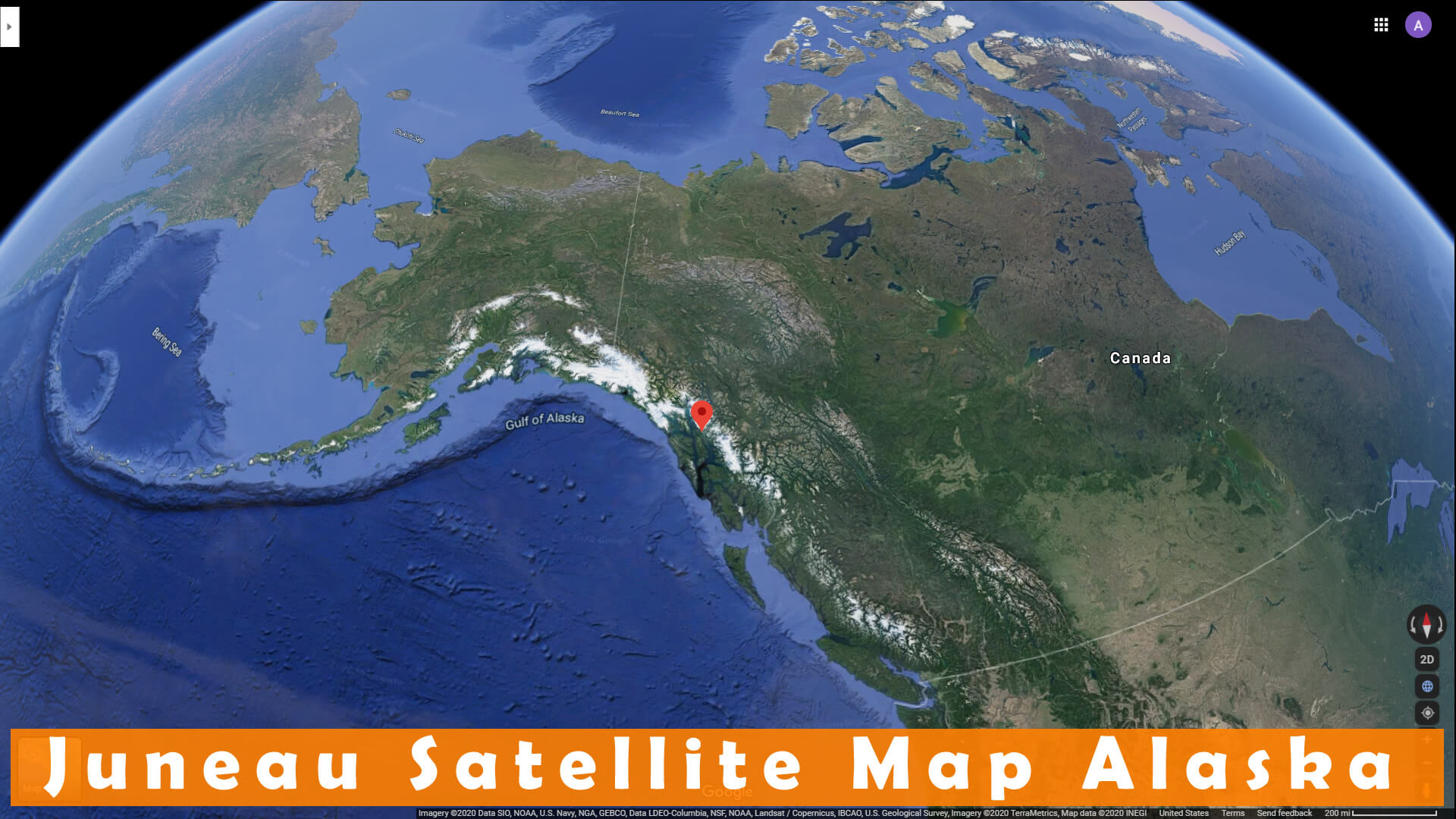 Juneau Satellite Carte Alaska